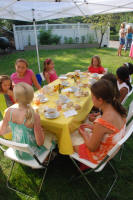 Girl Scout garden tea party