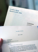 Lin's letter from Michelle Obama