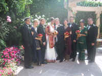 Bride, groom, maids and bestmen 