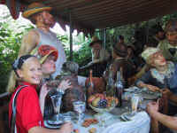 Renoir's Luncheon of the Boating Party 1881 with a new guest