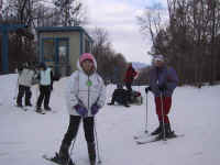 Krissy and Mom on top of the hill
